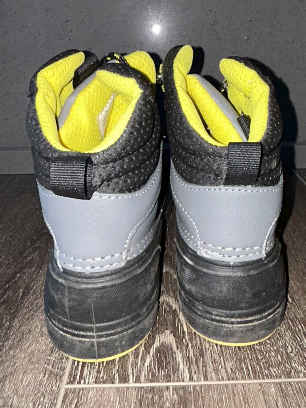 CHAMPION C9 YOUTH BOYS SIZE 5 DUCK BOOTS SHOES BLACK GRAY GREEN RN 91218 - Picture 5 of 7